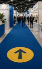 Напольные наклейки на выставке